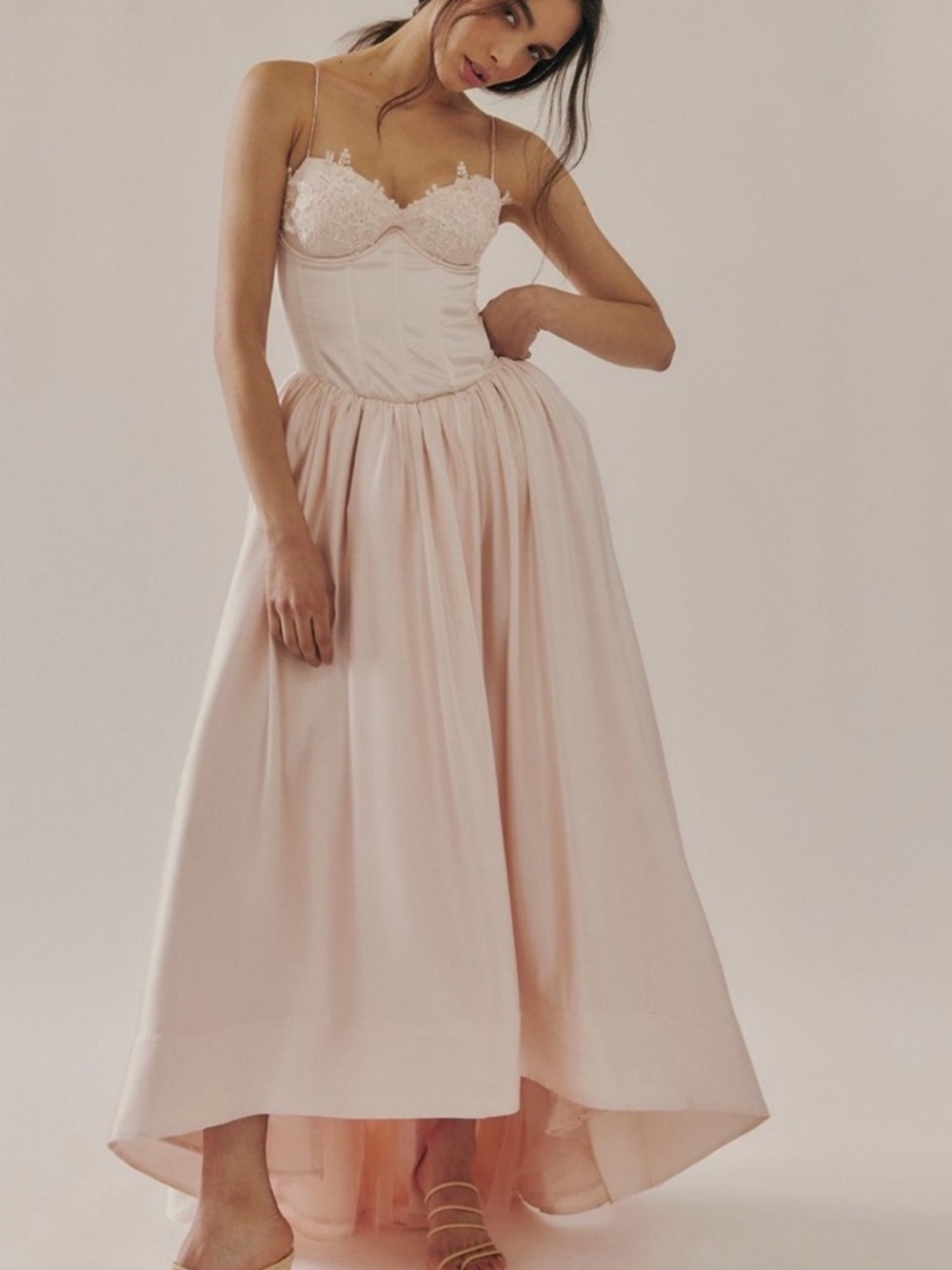 For Love and Lemons “Nara” Blush Pink Tulle Gown